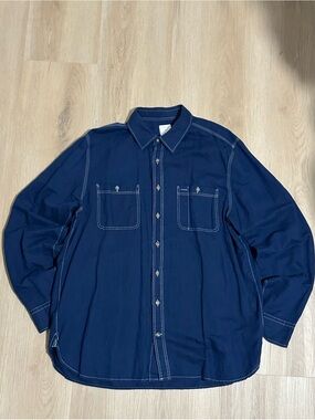 GAP Navy Blue Casual Button-Down Shirt